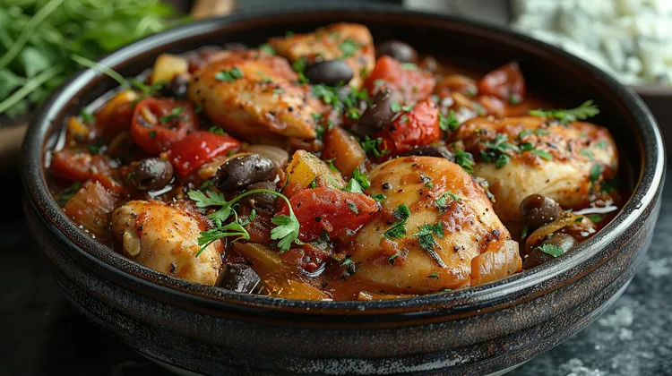 Quick chicken cacciatore
