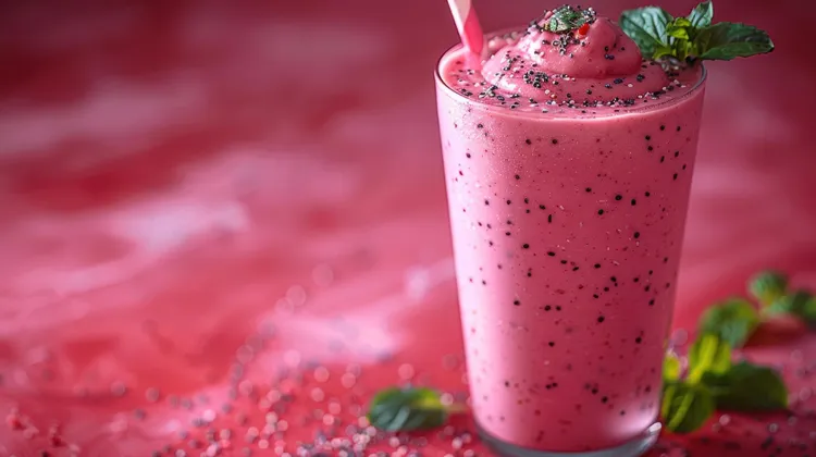 Raspberry coconut smoothie