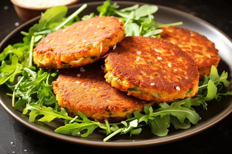 Ricotta fritters with crisp bacon