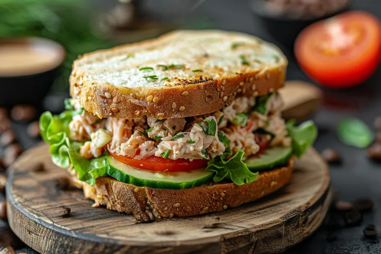 Sardine salad sandwich