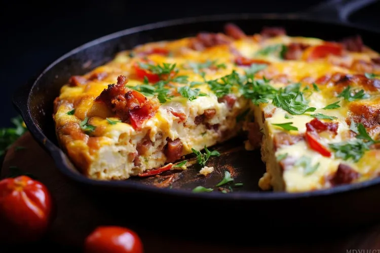 Tomato bacon frittata