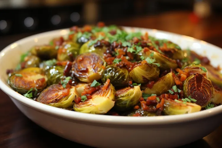 Brussels sprouts with chorizo and paprika