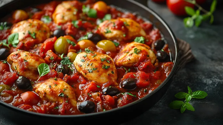 Speedy chicken cacciatore