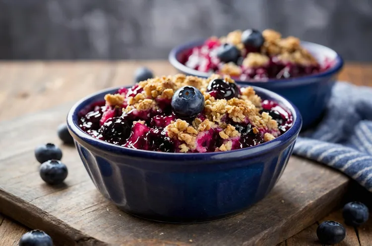 Spiced berry cobbler oatmeal