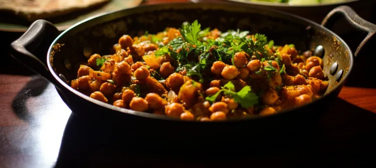 Curried quinoa chickpea stew with fennel