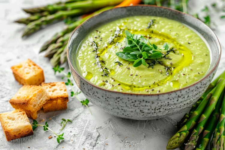Spring asparagus soup