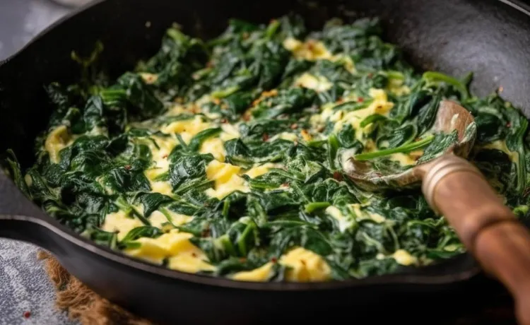 Super green scrambled eggs