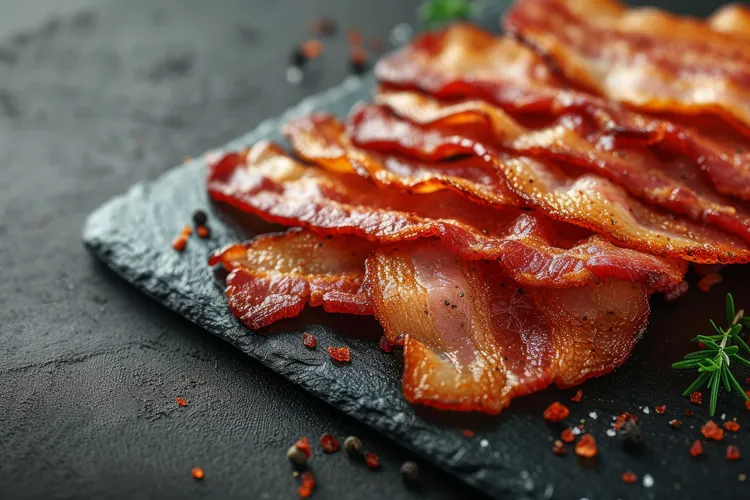 Sweet and spicy bacon strips