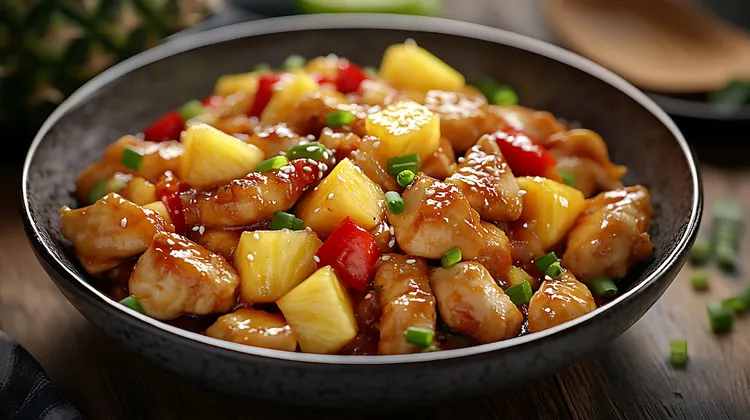 Sweet and sour pineapple chicken