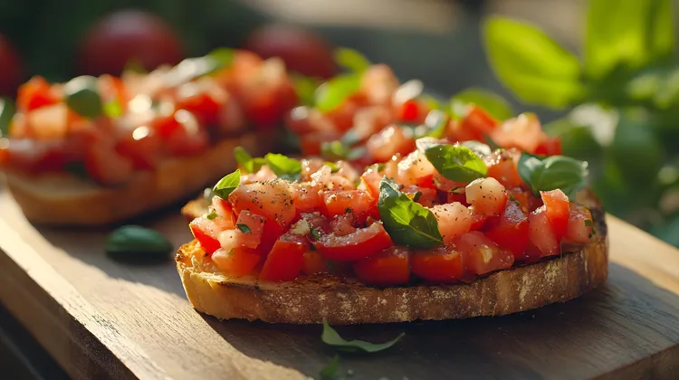 Toast with tomato, onion, & hummus