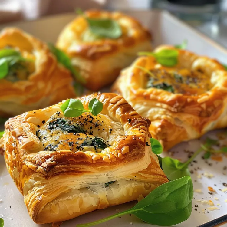 Spinach and leek  tarts
