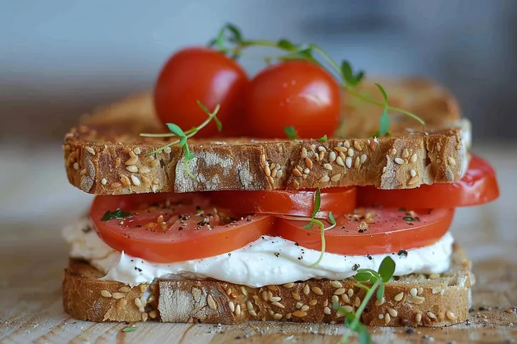Tomato and mayo on rye