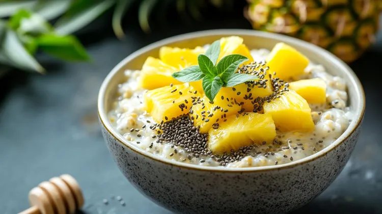 Tropical coconut oatmeal