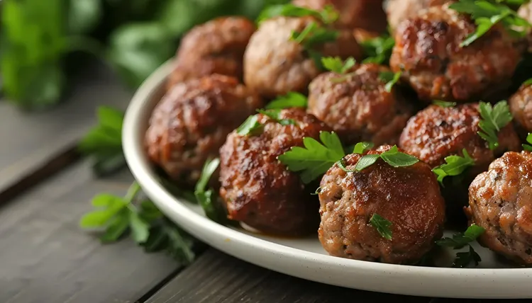 Turkey basil artichoke meatballs