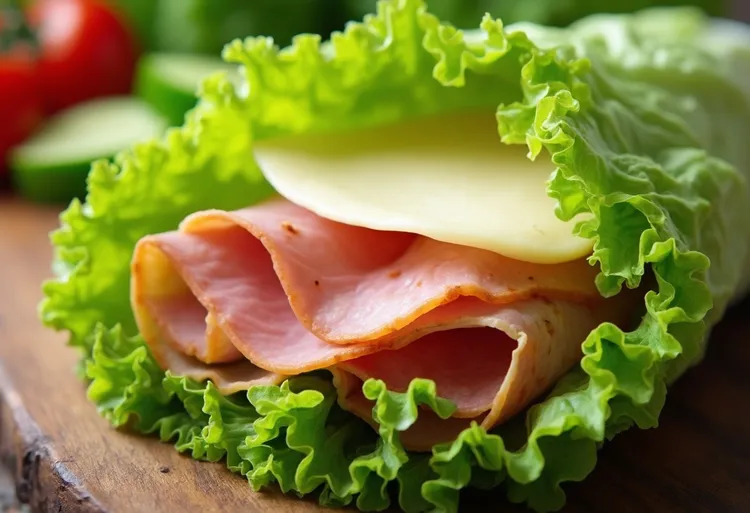 Turkey lettuce cheese rollups