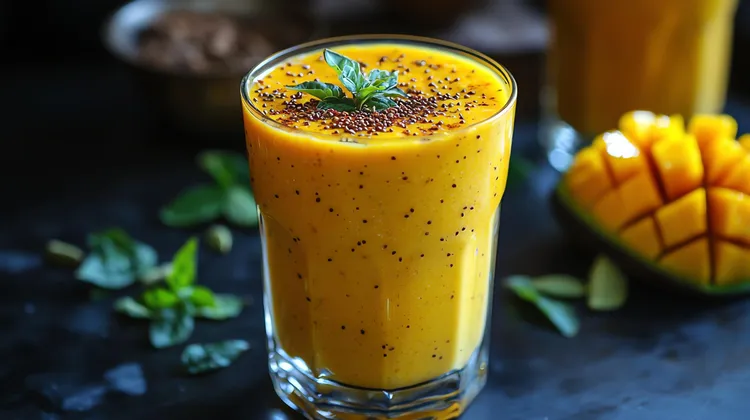Turmeric mango smoothie