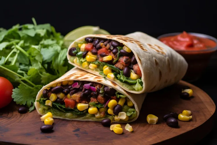 Vegan mexican tortilla roll ups
