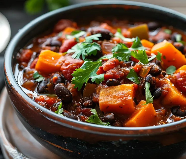 Vegan peanut and sweet potato stew