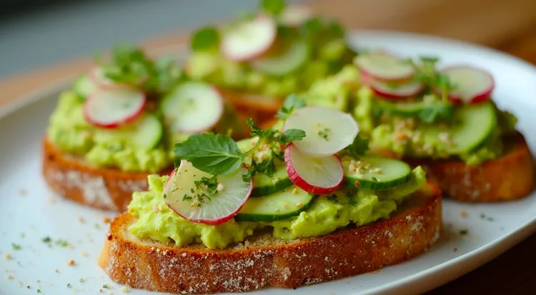 Veggie-loaded avocado toast