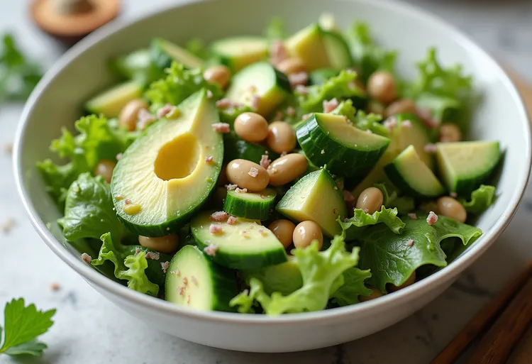White bean & veggie salad