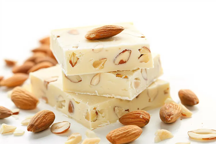 White chocolate almonds