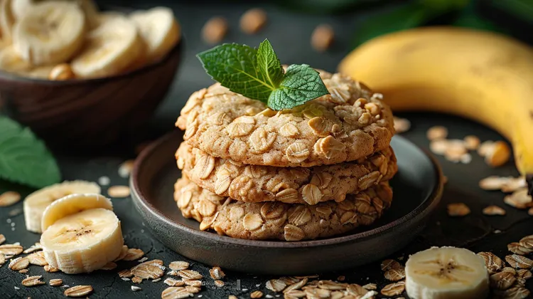 2-ingredient banana-oat cookies
