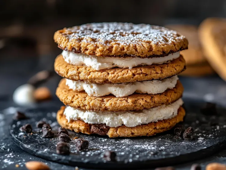 Anzac biscuits with golden syrup buttercream