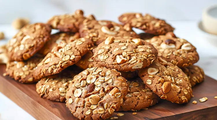 Anzac biscuits with macadamia nuts