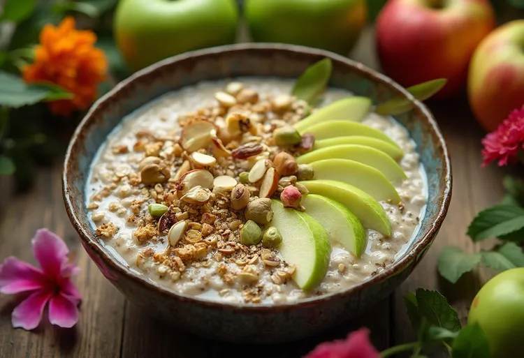 Apple and hazelnut bircher muesli