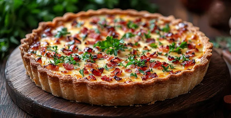 Bacon and egg pie