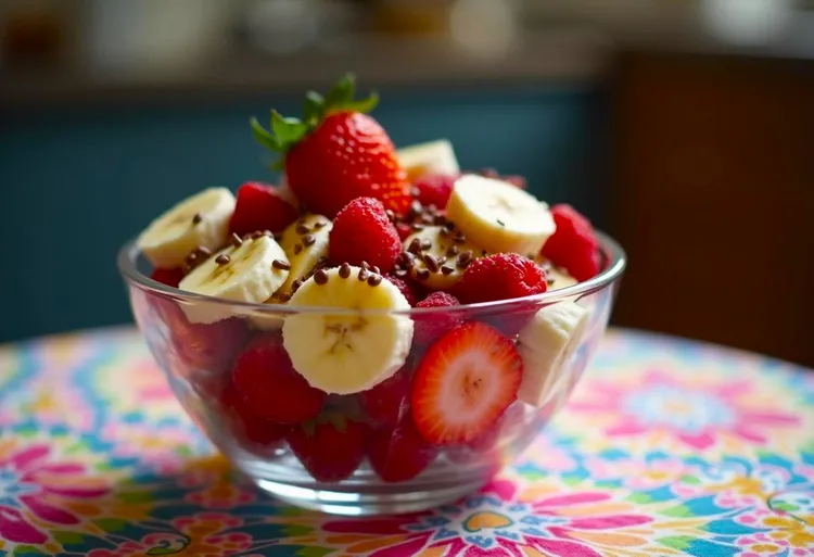Banana berry chocolate bliss snack