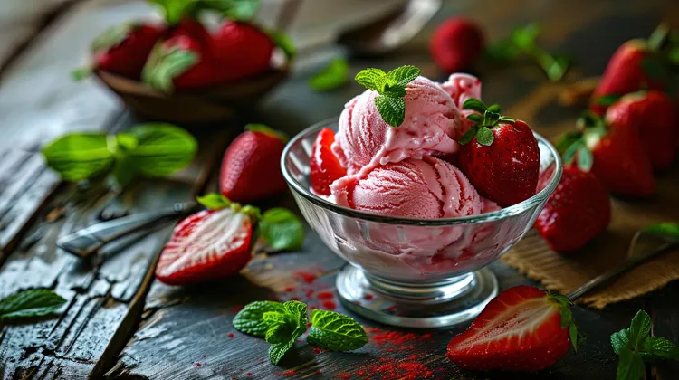 Triple banana berry ice cream