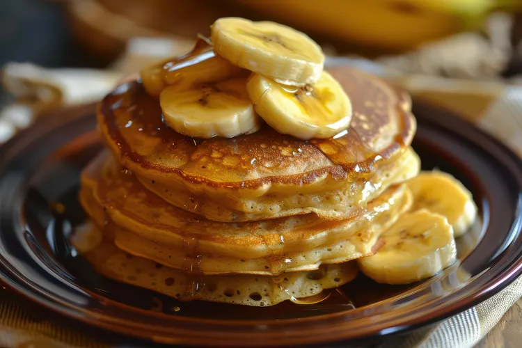 Banana-egg fluffy pancakes