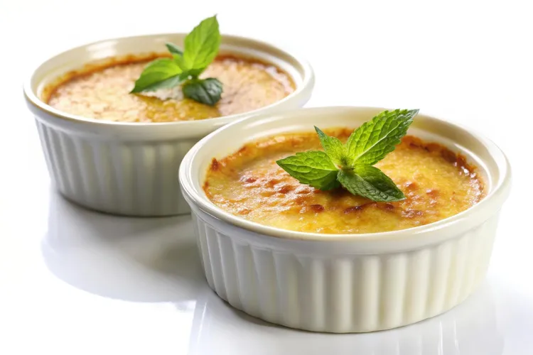 Banana & lime souffle with toasted coconut