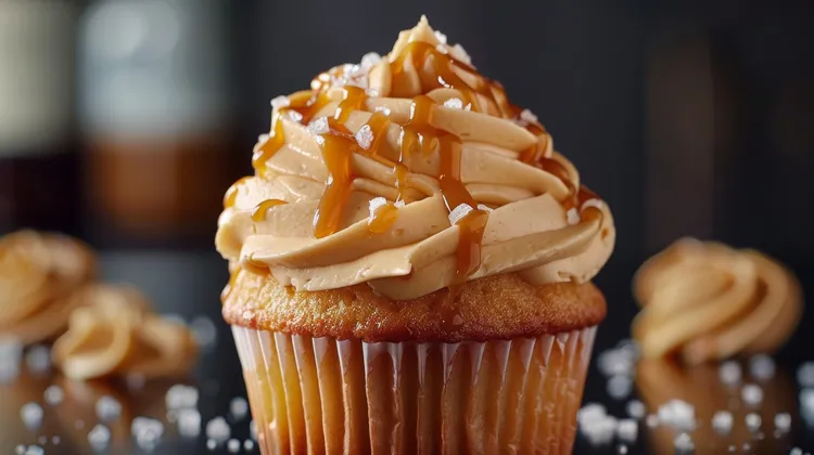 Banana muffins with peanut butter icing