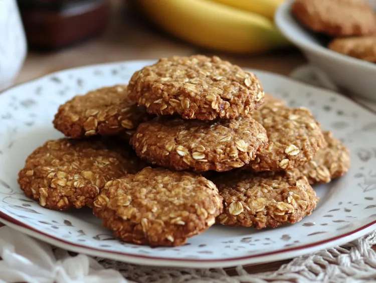 Honey-cinnamon banana oat cookies