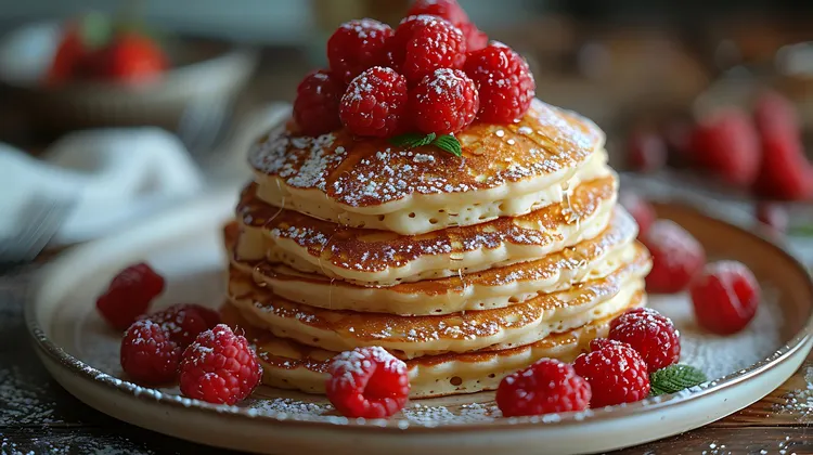 Banana raspberry pikelets