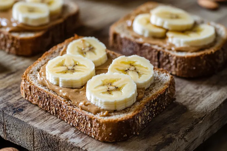 Banana tahini toast