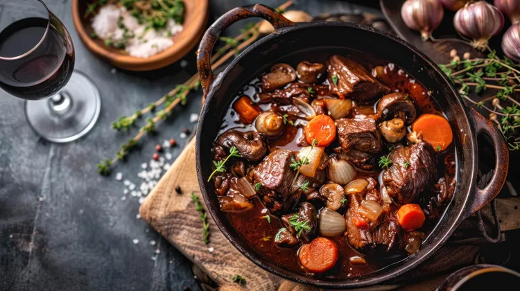 Beef in red wine