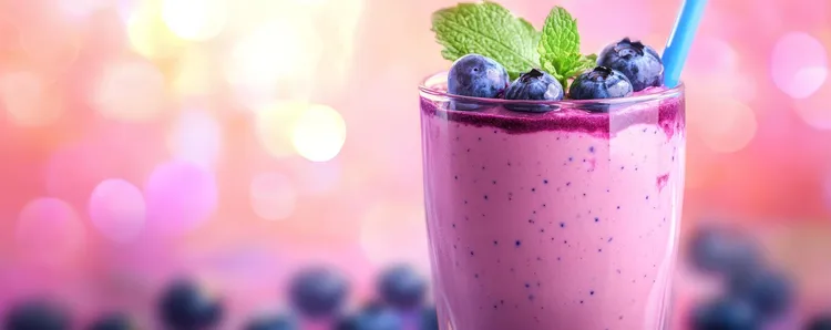 Berry banana protein shake