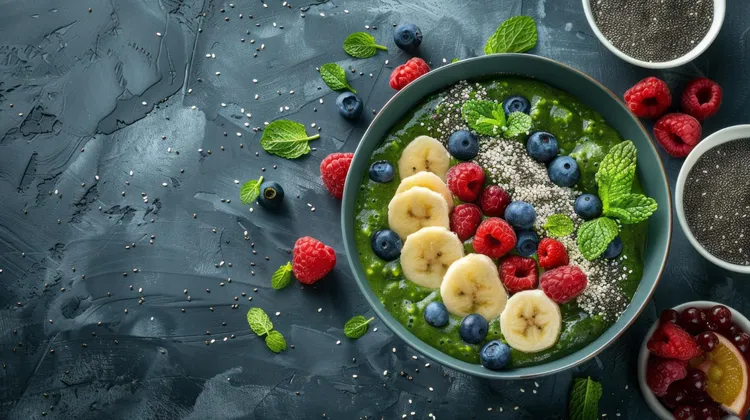 Super berry green smoothie bowl