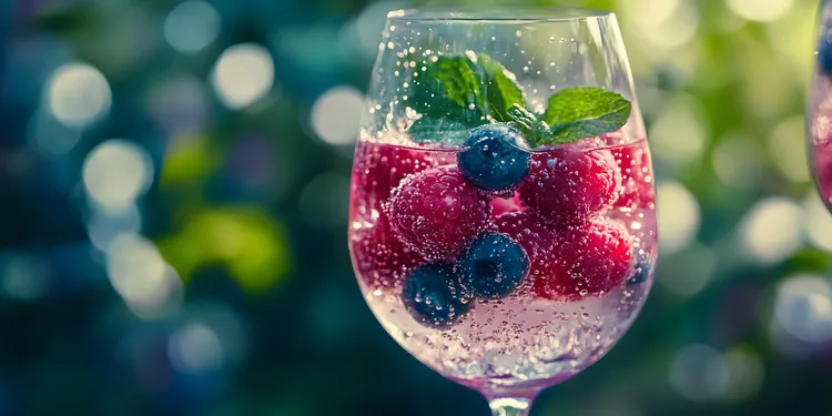 Berry wine spritzers