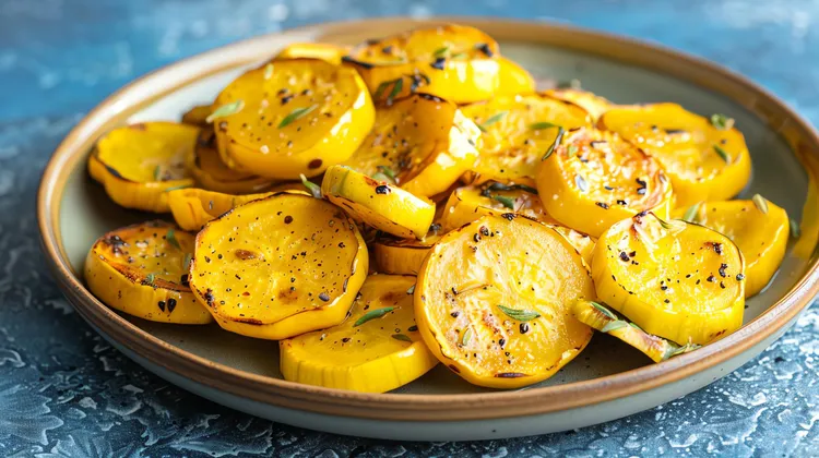Sauteed yellow squash with onion