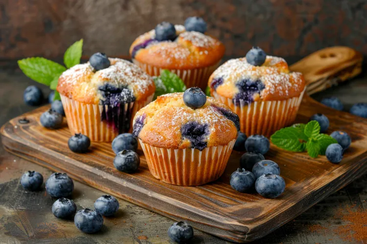 Blueberry and banana muffins
