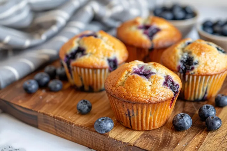 Blueberry and coconut muffins