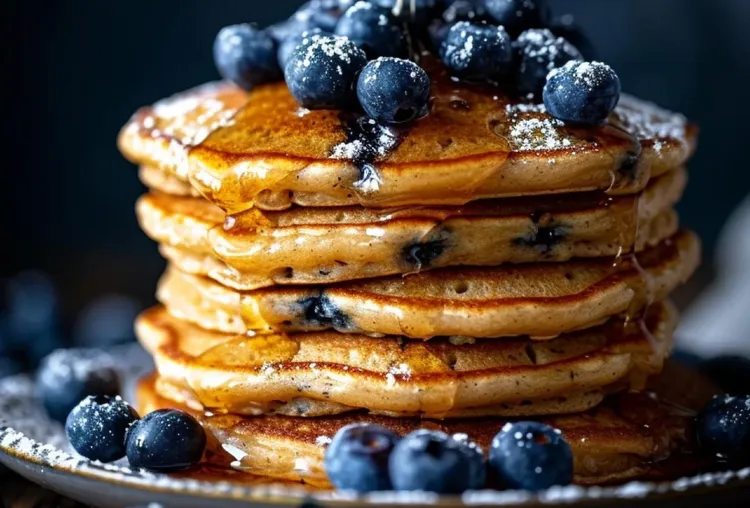 Blueberry ricotta hotcakes