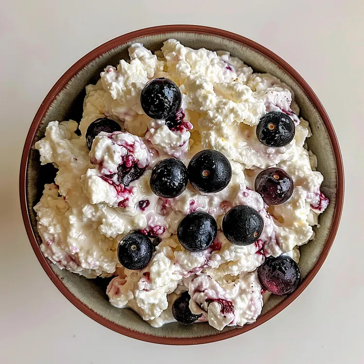 Caramelised ricotta and blueberry pots