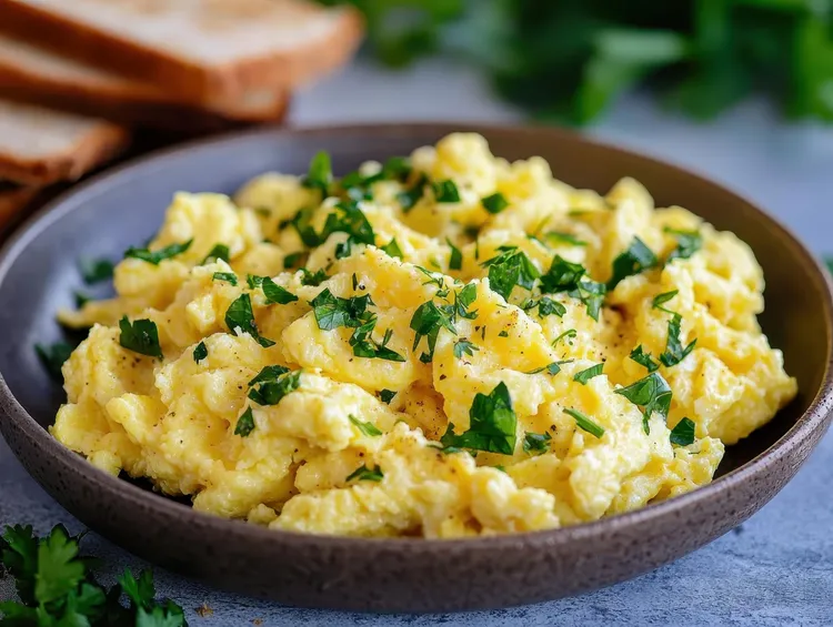 Cheesy scrambled eggs