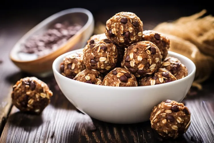Chocolate chip cookie dough protein power balls
