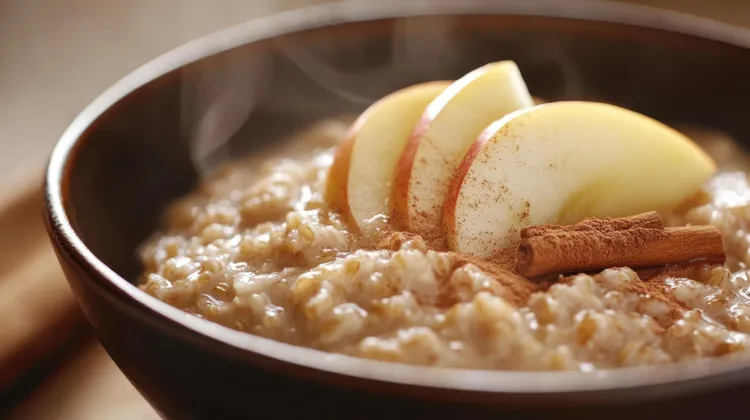 Cinnamon apple oatmeal porridge